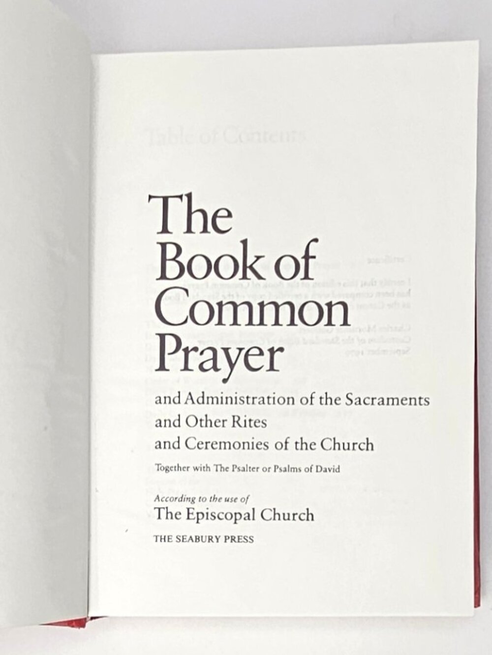Vintage 1979 The Book Of Common Prayer According to Episcopal Church Hardcover